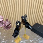 顶级品质2025早春新款Saint Laurent YSL圣罗兰坡跟鱼嘴凉鞋 YSL姐姐的美丽尤物高跟鞋 又是人间圣罗兰 Rose同款的小方头 高跟鞋化很好修饰
