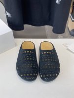 出厂价P Thero*25S春夏新款 几何镂空包头博肯半拖 极简主义Therow最新款，几何图形镂空包头凉鞋，把清凉做到极致！极致的透气！鞋面非常柔软的牛反绒面