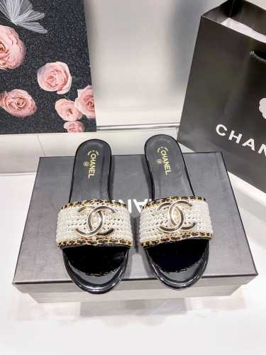 橙子出厂价P Chanel 香奈儿 春夏新款 C扣珍珠拖鞋 精致凉拖 小红书初夏推荐 小香风25Ss 顶奢新品 完美珍珠拖 码数：35-40