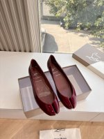 G077 G002所见即所得代购级别Christianloubouti*&Maisonmargie*联名款顶级代购版本 绝美分趾平底芭蕾单鞋 分趾+红底的双头子