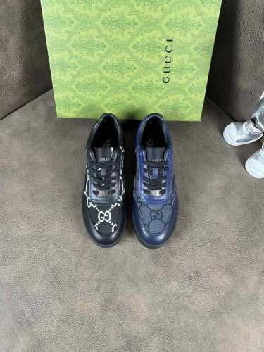 工厂价 Gucci 古奇 最 2024新款精心打造，引爆全场！不断创新的国际品牌 此款男士四季运动休闲鞋，原版版本，鞋面采用全皮面料 ，皮垫脚真爆超轻防滑大底，
