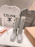 高版本出厂 Miumiu 缪缪24Ss秋冬 超大热走秀款 复古风长靴 出现在各大时装杂志封面 各路明星、小红书博主着用，拼色搭配幸运金币搭配更显复古，上脚尤为惊