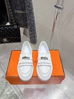 代购级 情侣款 男10 Hermes 爱马仕 H家 Game Kelly扣厚底乐福鞋 小牛皮乐福鞋风格免系带休闲运动鞋，搭配功能性镀钯Kelly鞋扣。 原版定制
