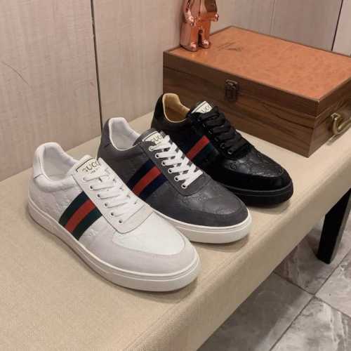 新款: 厂价: 古奇gucci* 最新爆款休闲鞋，顶端品牌奢侈～代购，顶级～质量 鞋面選用进口透气牛皮搭配材质透气羊皮里 精细做工 原版个性时尚柔软橡膠耐磨防滑