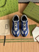 Gucci Run系列男款整双鞋子采购Zp开发打造，全部定制材料，独家开模大底，细节全部对版出货，连包装也做到跟正品一样。码数:男39-44