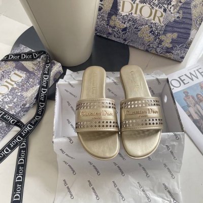 出厂： DIOR 迪奥2025 顶级专柜 春季新款官网上新 独家首发 迪奥Dior 25SS CD-type 镂空平底拖 Dior拖鞋 dior美鞋 DIOR经