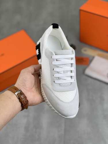 工厂价 实价 顶级版本 原单 Hermes爱马仕情侣款 Drift Sneaker 秋季新款休闲运动鞋 原版购入开发 做货 H家男士经典系列 科技透气面料搭配牛