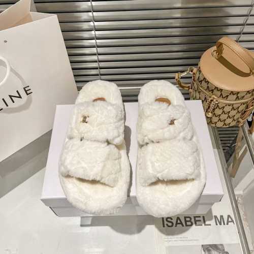 出厂： Celine 赛琳 顶级专柜 秋冬新款 官网上新 独家首发 Celine 赛琳 凯旋门毛毛拖 赛琳毛拖 凯旋门毛拖 赛琳 Celine 太古里街拍热款