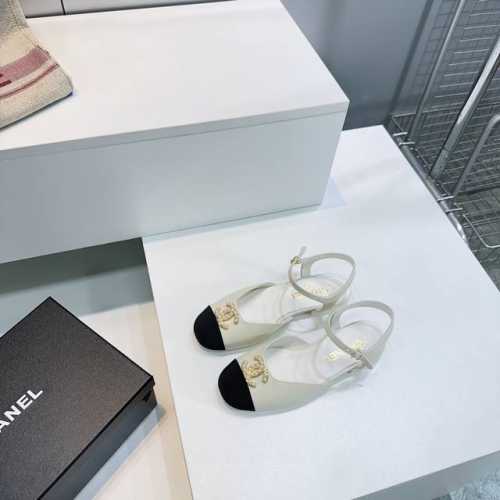高品质出厂 ！顶级品质原单渠道！Chanel 香奈儿2025春夏新款经典双C扣平底圆头后空凉鞋！ 高版本单鞋 拼色玛丽珍鞋 小香家绝美玛丽珍凉鞋 甜度爆表 美到