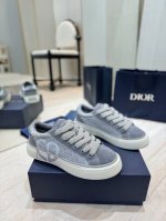出厂价： 顶级版本 迪奥 2025高定系列新款男鞋 CD 果冻色平底休闲鞋 Dior and STONE ISLAND B33圆头系带帆布滑板鞋 明星同款Obl