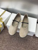工厂价420 the Row 2025春夏新款芭蕾舞女鞋 平底圆头一脚蹬松紧带套脚乐福单鞋 材质：原版定制混种羊皮/进口羊猄皮+水染羊皮内里+意大利加厚真皮大底