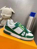 新款 代购品质lv～路易威登lv Trainer最好看的运动鞋，驴牌力推新品，官网限定款复古篮球运动鞋！高帮低帮均花血本购入原版1:1精准复刻、细节很无敌、诚意