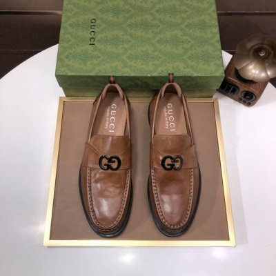 工厂 意大利顶级奢侈男鞋巨头 Gucci 古奇 全牛皮内里 新款报到原汁原味的欧式风格 赏心悦目为了让鞋子更加耐用不变形制作继续沿用传统做法 但仍然不乏创新皮质