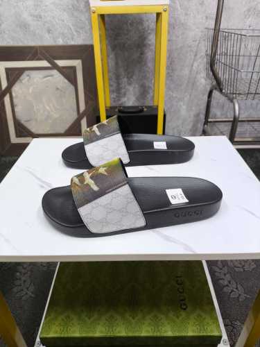 实价 情侣款 GUCCI-古奇 百搭休闲拖鞋，进口原版材质，羊皮内里 高档舒适，原版大底轻盈耐磨！纯手工制作，细节决定品质！37-44 35.36.46.47定