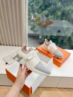 男码10 顶级版 Hermes 爱马仕爆单新品bouncing男女同款情侣运动鞋轻napa小牛皮拼接麂皮，搭配撞色大底，简约鞋型，打造活力休闲风格 又是一款必火
