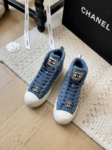 Chanel 24K 饼干大头鞋高低帮！ 顶级版本！对版尼龙毛织面料 原版一致耐磨发泡底 码数：35-41 定制不退不换