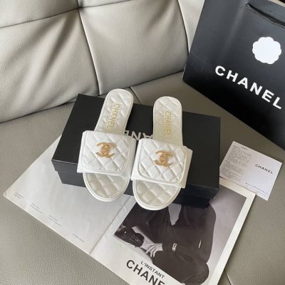 出厂：120（绣线版大书包扣） chanel 香奈儿 2025顶级专柜 早春新款 官网上新 独家首发 香奈儿Chanel25Ss 早春 大书包扣平底拖/Chae