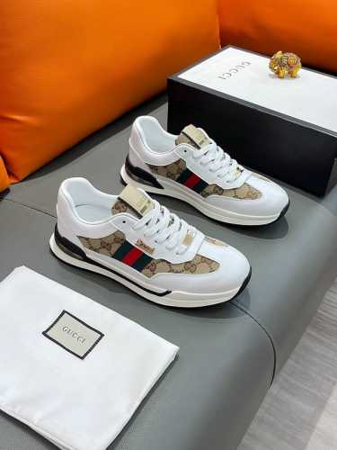 商品名称：Gucci 古驰 正规码数 38-44 休闲鞋 商品材料：精选 牛皮鞋面，柔软羊皮内里；原厂大底。