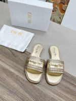 橙子出厂价 DIOR 迪奥春夏新款 镂空平底拖鞋 一字拖 凉拖码数：34-42