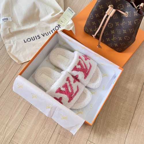 出厂： 高版本 Louis Vuitton 路易威登 顶级专柜 官网上新 独家首发 路易威登 Lv 24Ss 秋冬羊羔毛拖 Lv毛拖 毛拖 Lv拖 Lv鞋控 小