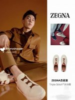 吴磊明星同款zegna杰妮亚情侣款triplestit男女一脚蹬套穿奢华休闲鞋 出厂 。