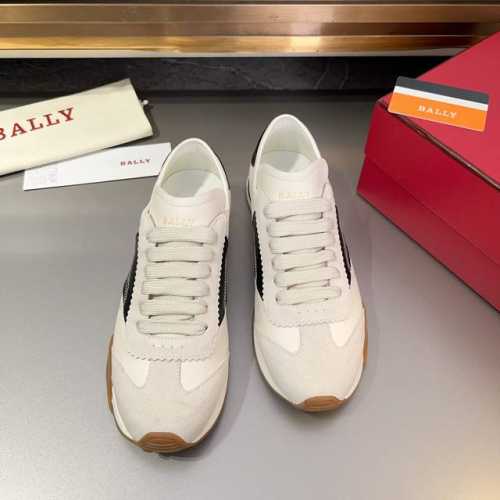 BALLY 巴利 男士皮革休闲运动鞋，头层小牛皮鞋面拼色设计，简约时尚风格，搭配经典Bally元素点缀细节，鞋身撞色皮革包裹，颜色相呼应，奢华牛皮内里，牛皮垫脚