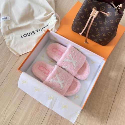 出厂： 高版本 Louis Vuitton 路易威登 顶级专柜 官网上新 独家首发 路易威登 Lv 24Ss 秋冬羊羔毛拖 Lv毛拖 毛拖 Lv拖 Lv鞋控 小