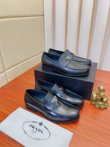 实价： PRADA 普拉达皮鞋 顶级代购 意大利进口原版定制开边珠牛皮面、全进口水染透气牛皮里垫、原厂特供原版成型底超级舒适，码数：38-44