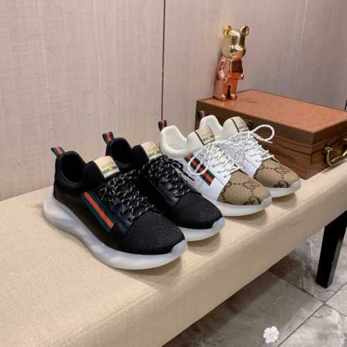新款: 厂价: 古奇GUCCI* 最新爆款休闲鞋，顶端品牌奢侈～代购，顶级～质量。鞋面選用进口透气牛皮搭配布面材质透气羊皮垫脚 精细做工。原版个性时尚柔软橡膠耐