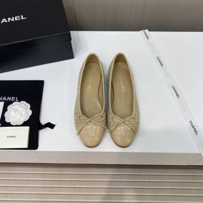 出厂价 顶级品质 一直都在升级的chanel单鞋 2024Ss 顶级版本 Hk海外代购 原版1:1切割而成 Chanel香奈儿万年经典蝴蝶结 圆头芭蕾舞鞋 好品