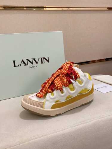 工厂价: 浪凡lanvin 限定系列；沉稳、笃定、活泼、经典与潮流、成熟与青春；诠释多面魅力组合构成一个五彩斑斓的艺术品浪凡情侣款面包鞋，运动鞋，德训鞋，高帮鞋