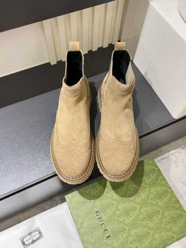 gucc* 牛里 加绒 可选 可做无标 G家新品马丁靴加拿大进口全头层高丝光磨砂面料 采用3D数码工艺冲孔 高端大气上档次，穿着百搭，立体感十足，近图都会沉醉在
