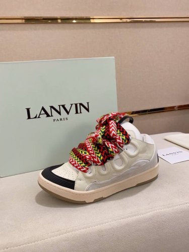 工厂价: 浪凡lanvin 限定系列；沉稳、笃定、活泼、经典与潮流、成熟与青春；诠释多面魅力组合构成一个五彩斑斓的艺术品浪凡情侣款面包鞋，运动鞋，德训鞋，高帮鞋