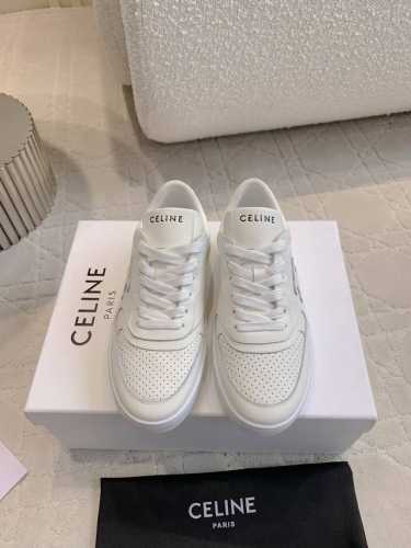 出厂价 男女同款 CELIN*新款拼色休闲鞋板鞋 经典配色 百搭不过时 鞋面牛皮 内里透气网面 原版开模大底 女码35-39 男码39-44