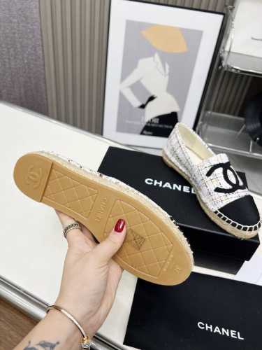 2025专柜同步最新配色顶级版本 Chanel 最新渔夫鞋 原版定制材质 毛尼正品工艺 手工折边后缝合 纯手工串线 原版注胶半透明牛筋原色麻底size：35 4