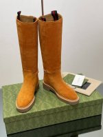 古奇 Gucci 秋冬修长造型马衔扣马术长靴 走秀款过膝靴顶级代购级 年底冲量底价 进口丝光绒长靴重工艺所有制作整个做工与原版一致！ 这款靴子甄选进口丝光绒鹿皮