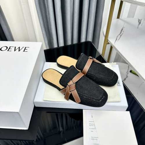 罗意威Loewe 蝴蝶结穆勒拖鞋，独特的打结设计，马鞍包和穆勒鞋的设计完美组合 配合整体原版楦型，时尚而个性好穿 颜色超赞 面料：进口牛皮 内里：水染牛皮 垫脚