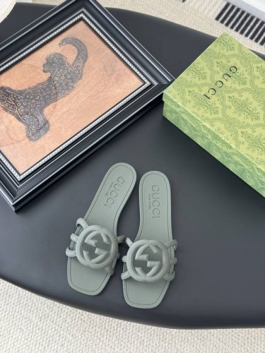 p140 Gucci 2024最新款果冻拖鞋 高版本Tpu材料 跑量价 size: 35-41