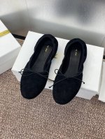工厂价420 the Row 2025春夏新款蝴蝶结芭蕾舞娃娃女鞋 平底圆头一脚蹬乐福单鞋 材质：原版定制混种羊皮/进口羊猄皮+水染羊皮内里+意大利真皮大底 s