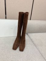 出厂价 By Fa*新款高跟长靴 上脚超级有气场 时髦帅气！顶级品质！ 鞋面牛反绒 垫脚羊皮 意大利真皮大底 跟高7.5Cm 码数35-39 40定做 36码