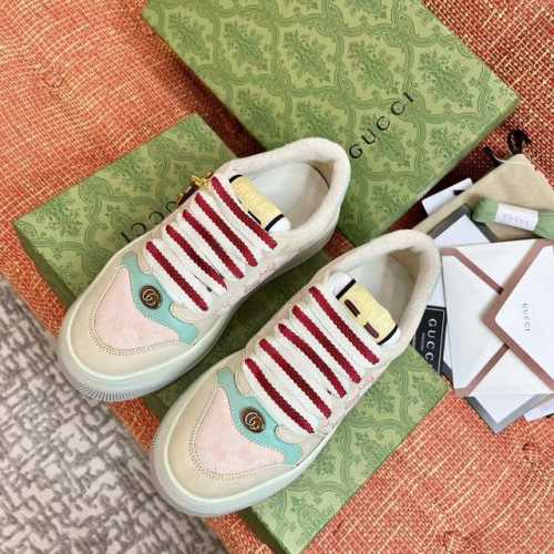 橙子出厂价 GUCCI 古驰 Screener系列胖丁鞋 厚底运动鞋 休闲鞋板鞋 胖墩墩小脏鞋 情侣款以70年代经典运动鞋为灵感原型，取名自体育运动中的防守动作