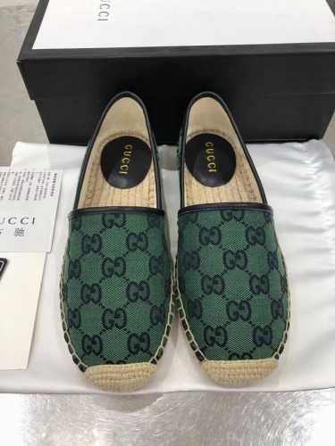 GUCCI 最新颜色渔夫鞋，原版1:1 开模橡胶注塑一体麻底，平底休闲，而且很好搭配 上脚超舒服，面料：进口特殊材料，内里 垫脚羊皮。码数：35一40 41可订