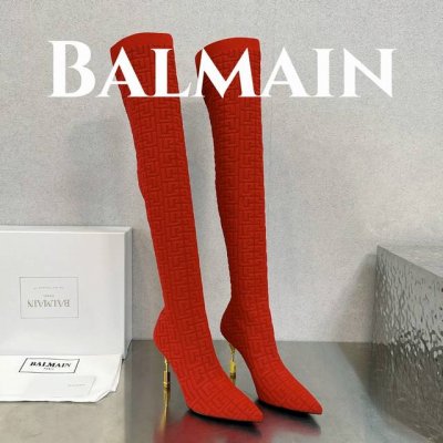 出厂价 Balmain 巴尔曼 独家首发 巴尔曼 最新款提花铁塔跟袜子长靴 重工打造，法国代购原版回来，历经数月全部私模打造，确保所有用料、材质、制作工艺与原版