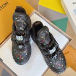 顶级版本：女款 Louis Vuitton 村上隆联名款 LV驴牌L家Archlight经典 老爹鞋 DIY装饰 动物图案 拱桥 运动鞋 太空鞋原版购入开发 做
