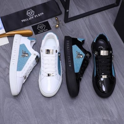 商品商标：Philipp Plein 菲利普-普莱茵 休闲鞋 正码码数: 38-44 45定做不退換 商品材料：精选 牛皮拼接鞋面 羊皮内里 原版大底′