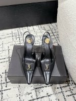 380 saint Laurent 圣罗兰 25/尖头后空高跟鞋单鞋 上脚特别稳，超跟脚，放心入！鞋跟是重新开模定制的，独家的鞋跟，高度与正品一致区别各种不对版