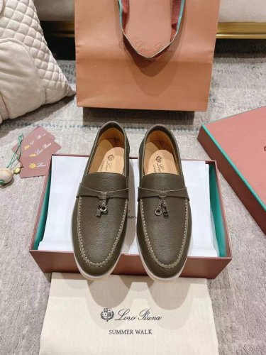 女款 男款 Lp新品发售loro Piana 官网同款针织乐福鞋｜采用 Wish 牛皮面料制作｜缝制鞋面采用独特针织面料制作工艺｜全方位一比一复原专柜工艺流程｜