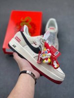 海外限量发售！公司级 air force 1 07 low “联名蛇年限定 黑蛇纹勾” 低帮 运动鞋 休闲鞋 折边针车 工艺难度大 原楦头原纸板 原装鞋盒 定制