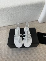 Chanel香奈儿 24Ss 夏季新款镂空 珍珠 罗马凉鞋 鞋面：进口混种羊皮 内里 垫脚：羊皮 大底：意大利真皮大底 Size：#34-42 34 40 41
