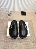 女380男+10Aiexandermcqueen麦昆复古大头包头拖 勃肯拖 2025春新品 Arc 厚底麂皮拖鞋男女情侣款 最新同步新版T台走秀款，原版开模，